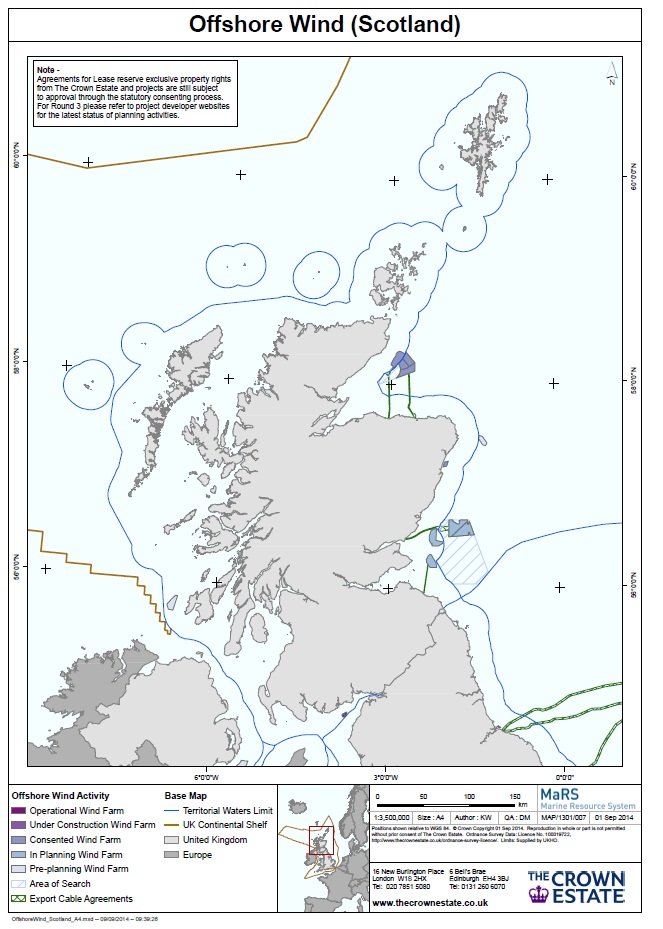 Offshore Wind Scotland Map